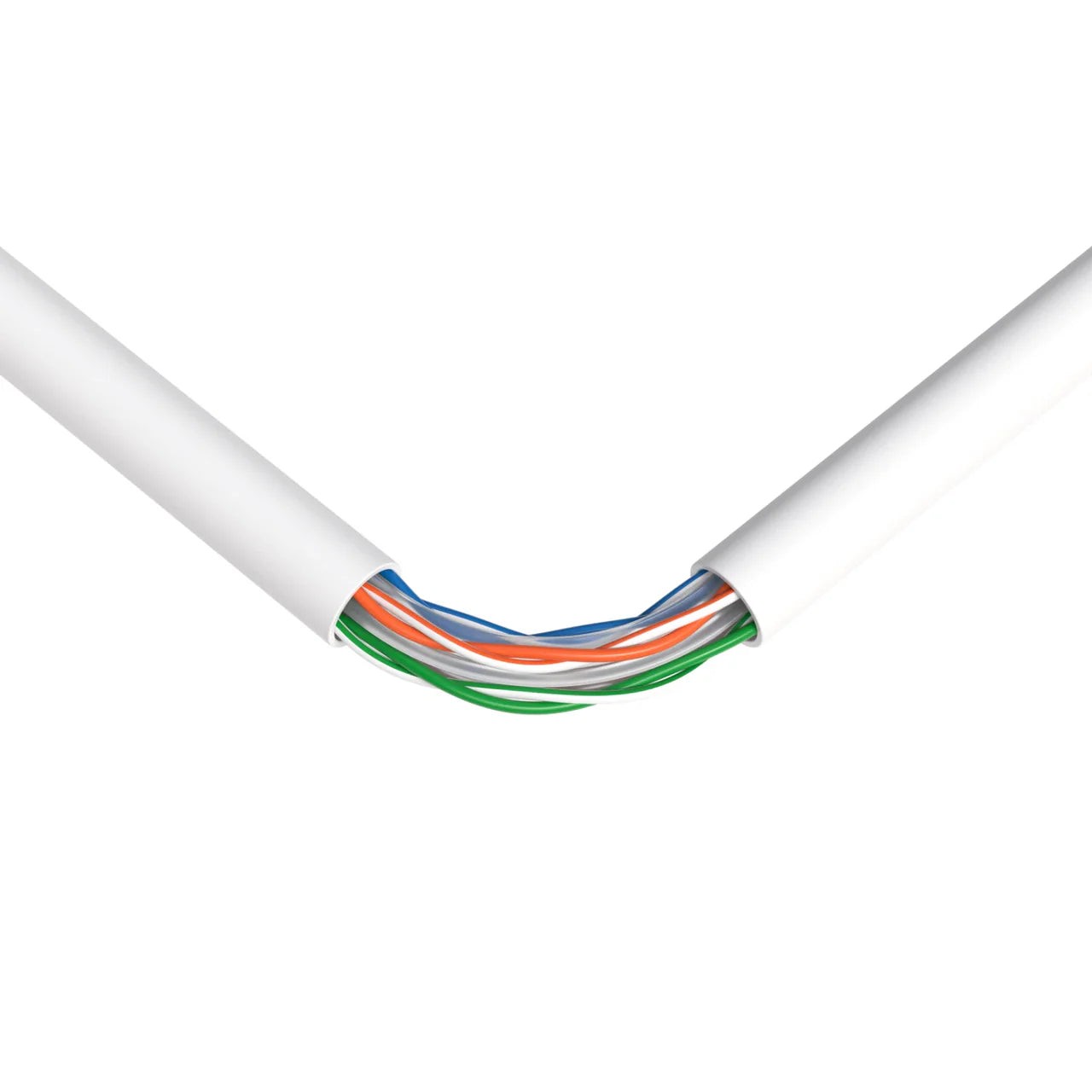 AT 1000′ Cat6 Ethernet White Bulk Network Cable 23AWG 600Mhz UL Bare Solid