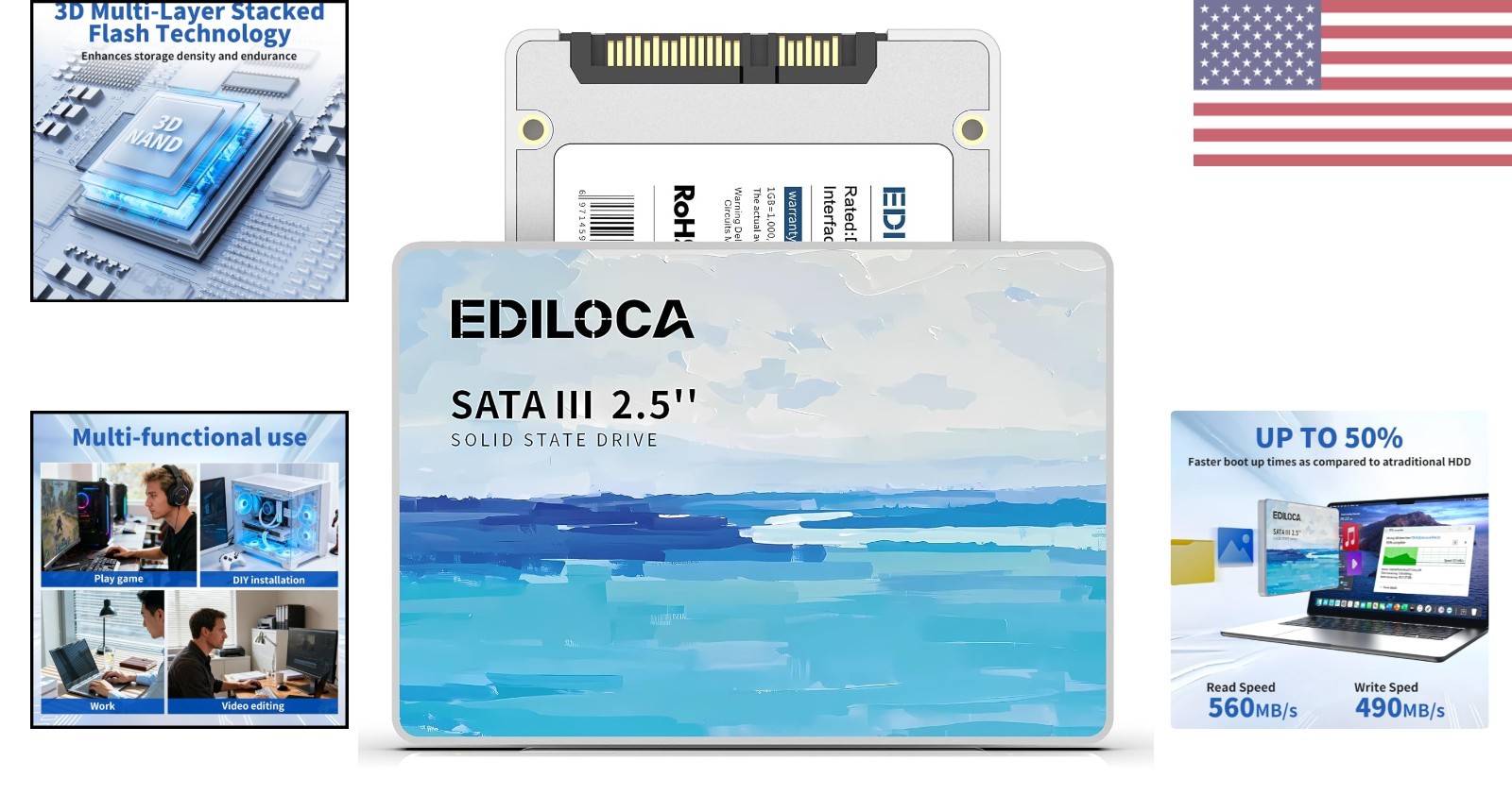 Upgrade with 512GB SSD, 560MB/s Read Speeds – Shock-Proof for Laptops & Desktops