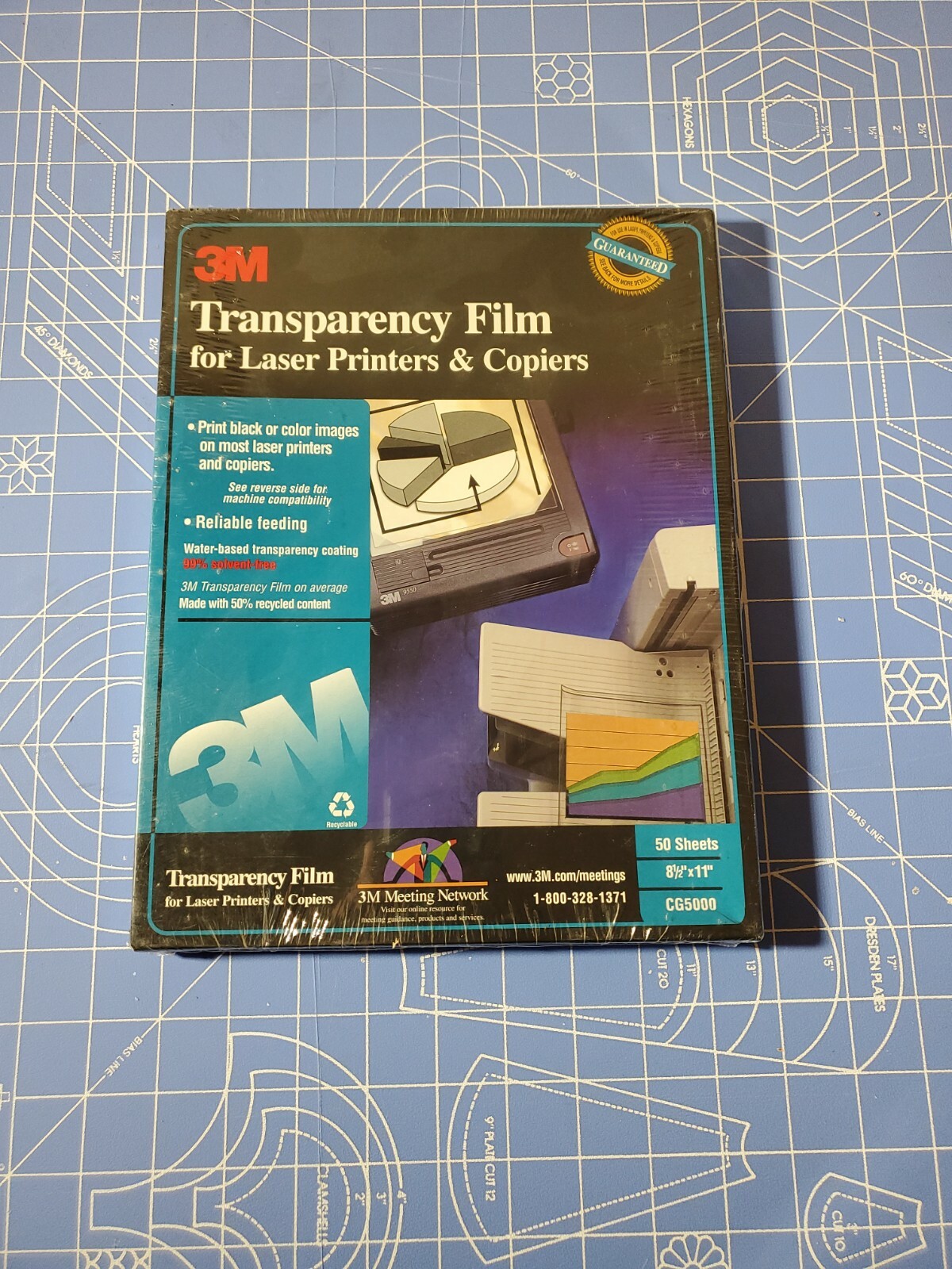 3M Transparency Film CG5000 for Laser Printers & Copiers 50 Sheets New Sealed