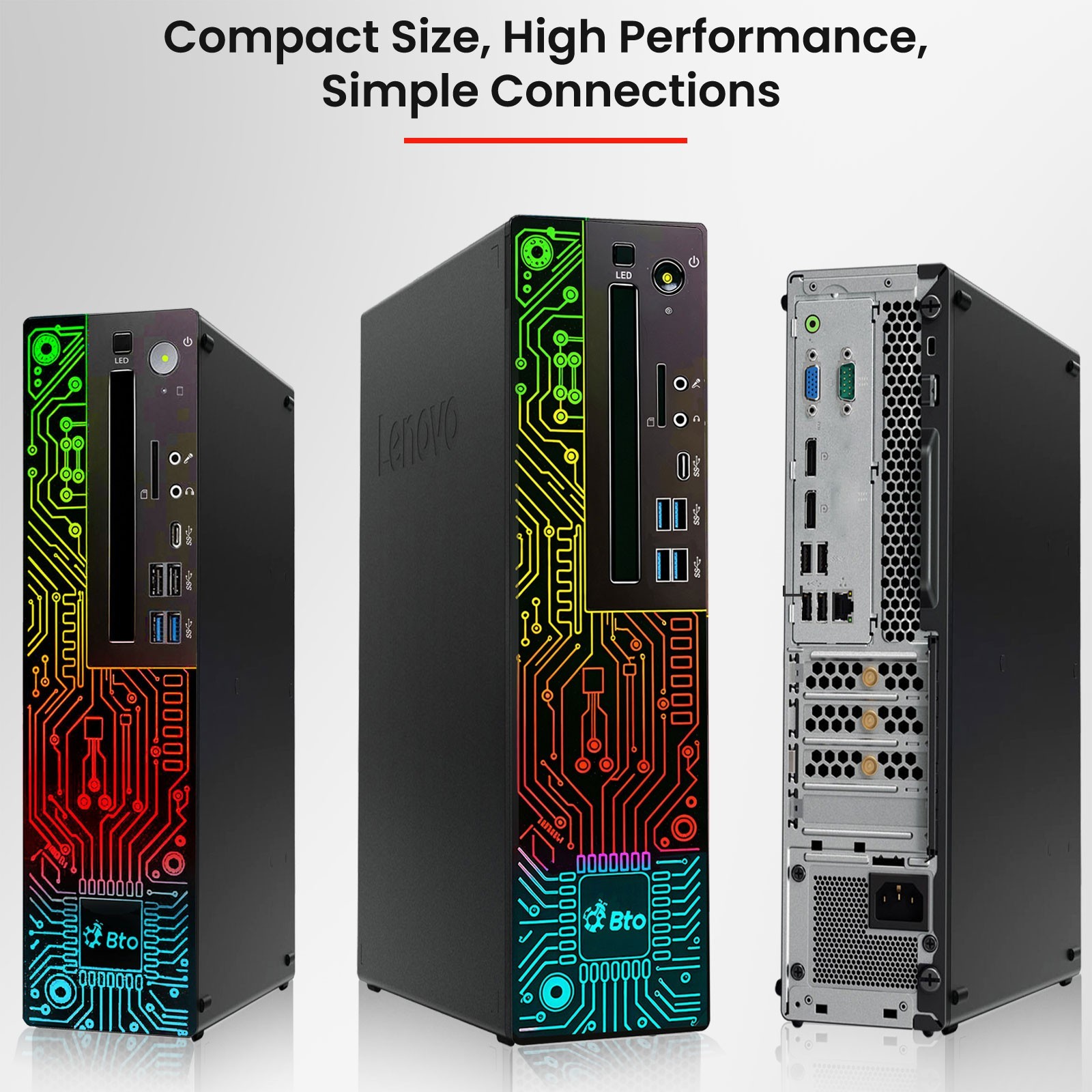 Lenovo Desktop Gaming PC Intel i5-8500 64GB Ram 2TB SSD 1TB HDD NVIDIA GTX Win11