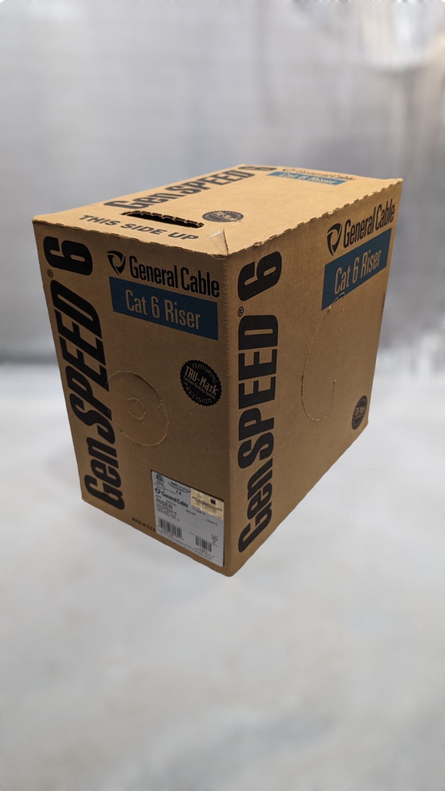General Cable GenSPEED 6 Riser UTP Cable Cat 6A 23 AWG CMR – 1000ft