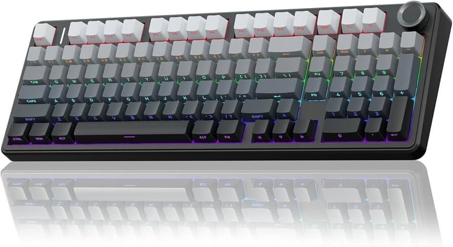 AULA F99 Pro Tri-Mode Wireless Mechanical Keyboard RGB Hot Swap Black