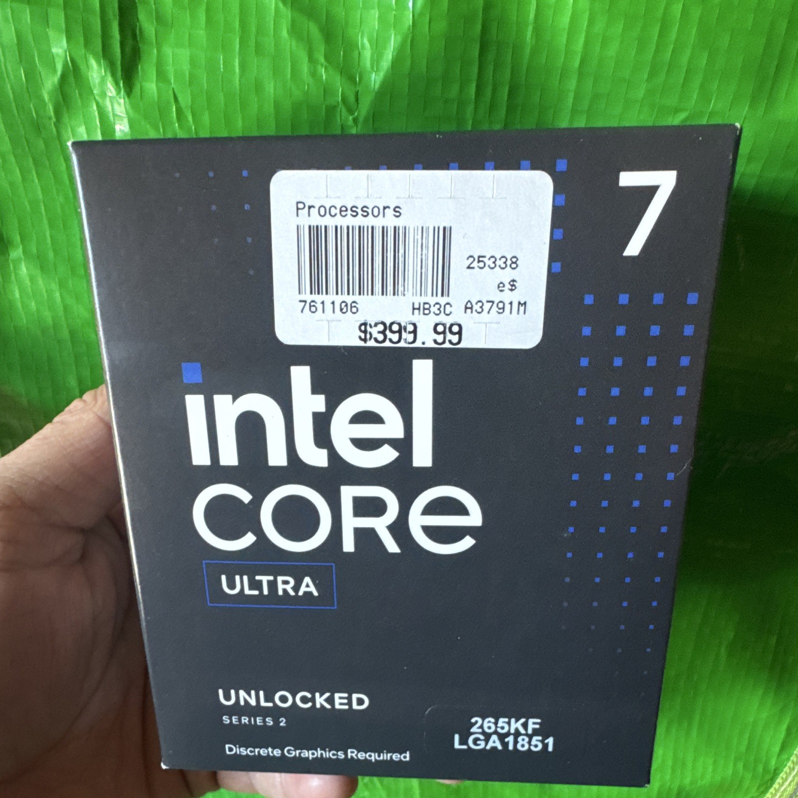 Intel Core Ultra 7 265KF Unlocked LGA1851 Desktop CPU 20-Core 3.9GHz