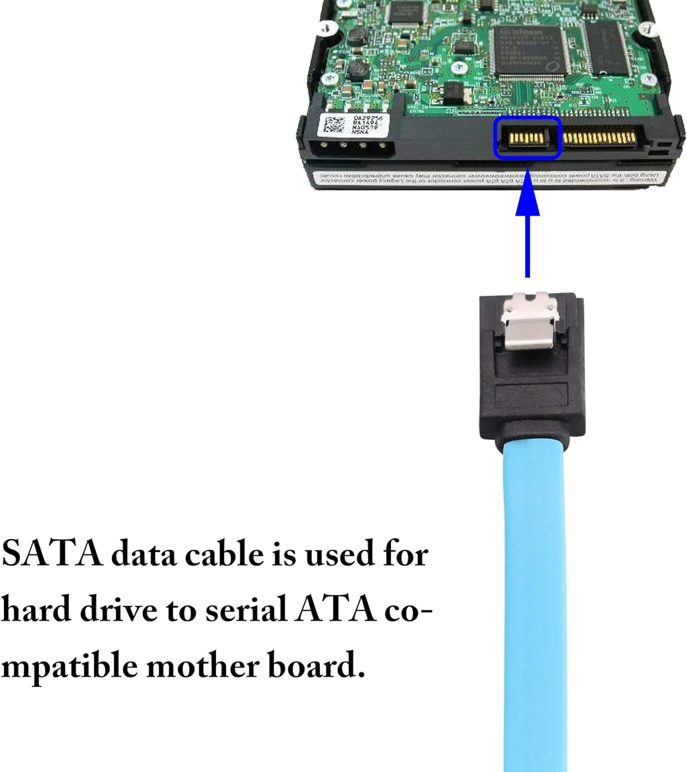 zdyCGTime SATA Cable III, 6Gbps 90 Degree Right Angle with Locking Latch 90°