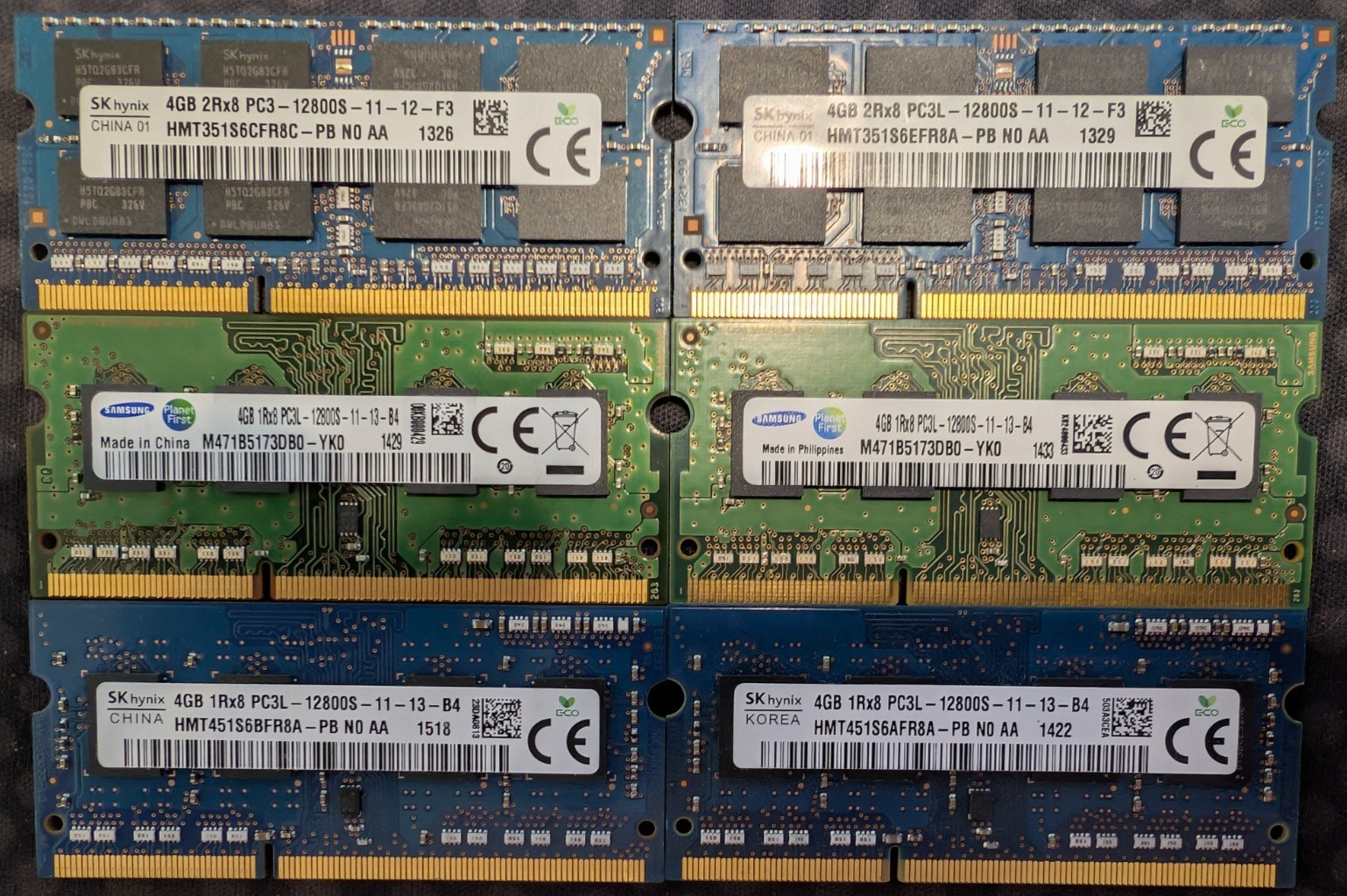 DDR3 / DDR3L PC3 / PC3L 12800 1600mhz – sodimm – Laptop RAM – 8gb (2x4gb sets)
