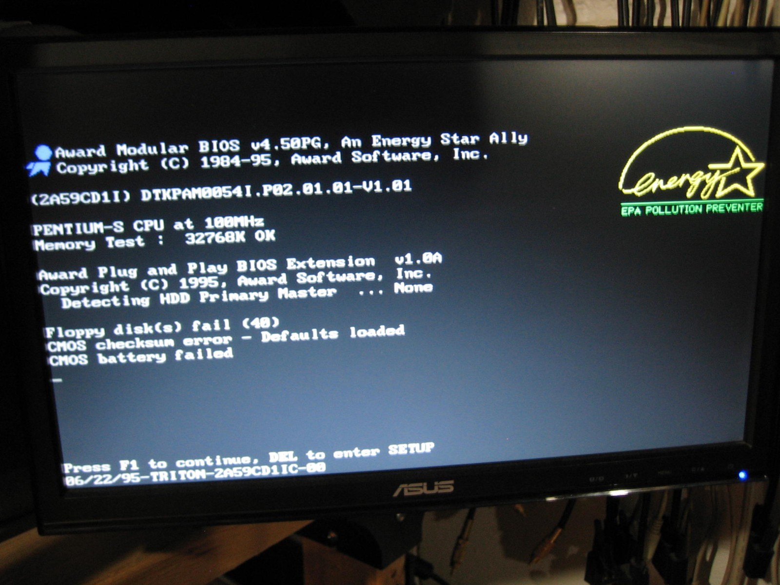 DTK PAM-0054I E-0 Socket 7 Pentium 100MHz Motherboard 32MB RAM Tested 100%