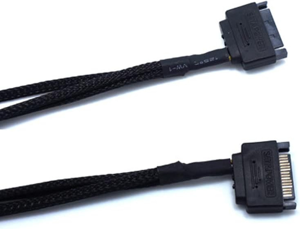 SATA to 3 Pin / 4 Pin Fan Adapter, 15 Pin SATA to 12V PC Case Fan Splitter Exten