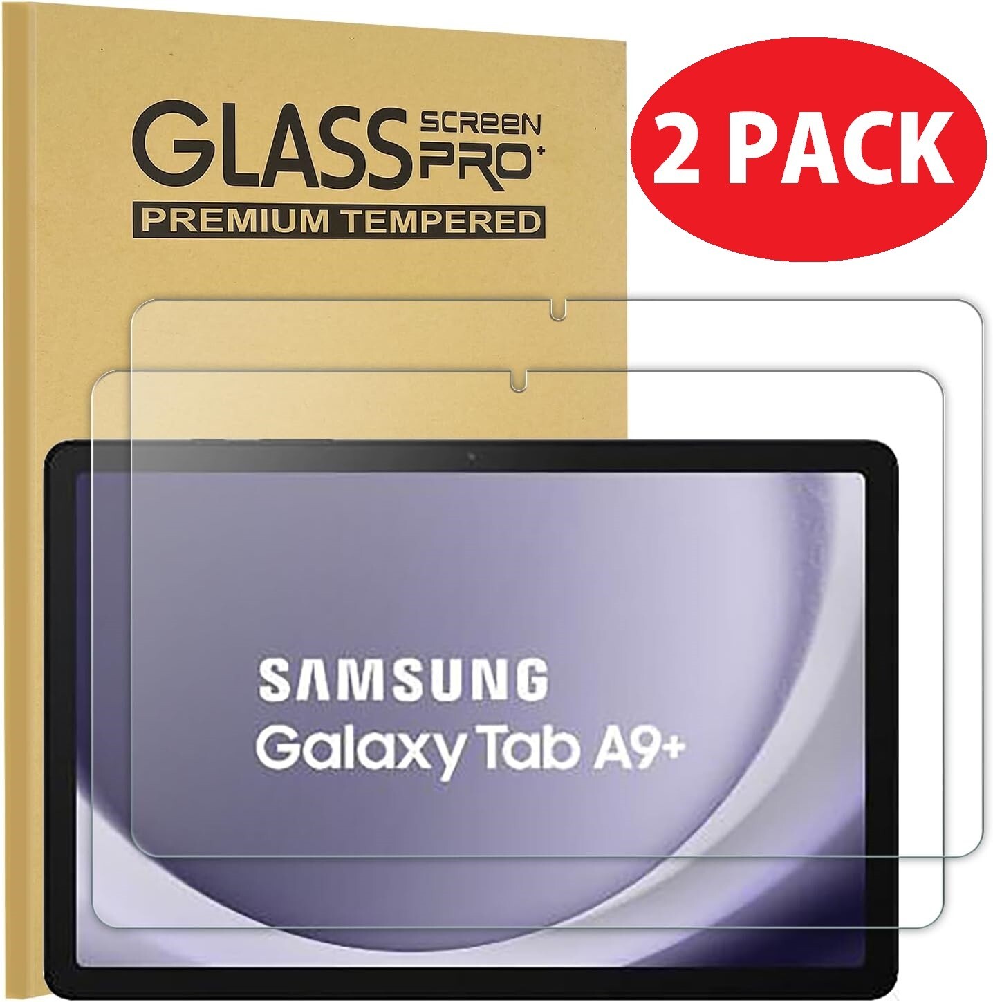 (2 Pack) Samsung Galaxy Tab A9 Plus / A9+ 5G 11″ Screen Protector Tempered Glass