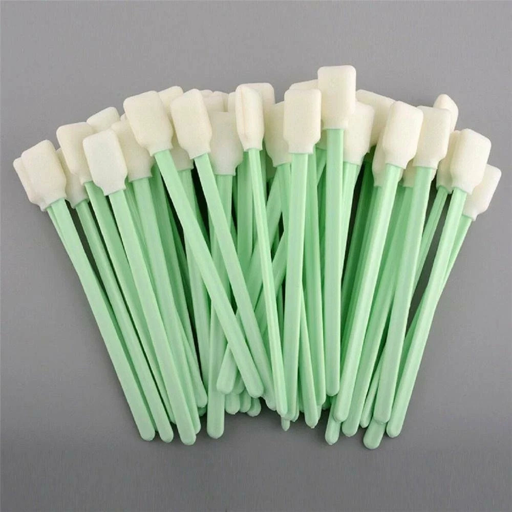 100-Pack Foam Tip Cleaning Swabs – Industrial Precision Sponge Sticks