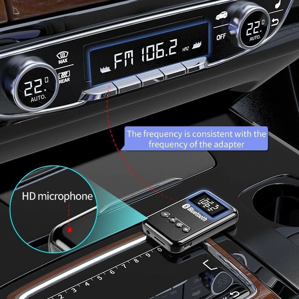 4in1 Wireless USB Bluetooth 5.0 Receiver Transmitter Audio 3.5mm Aux Car Adapter