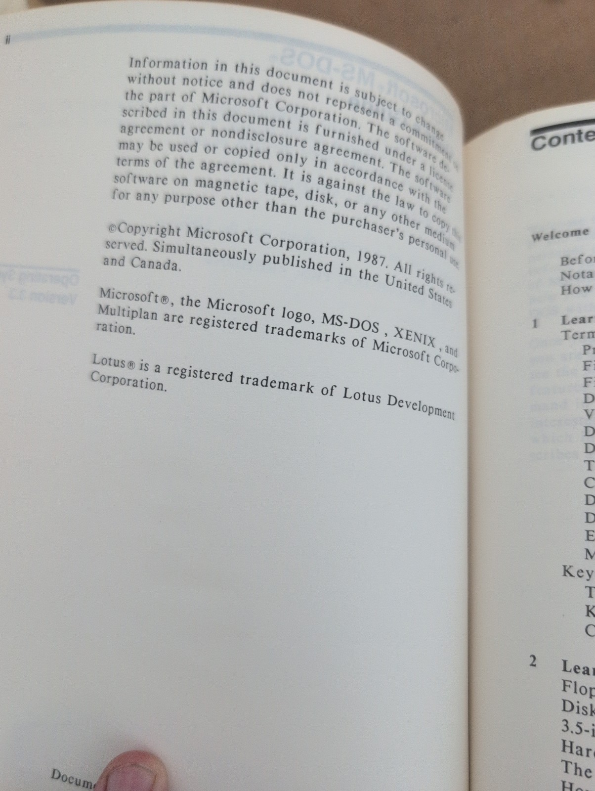 Microsoft MS-DOS Version 3.3 User’s manual
