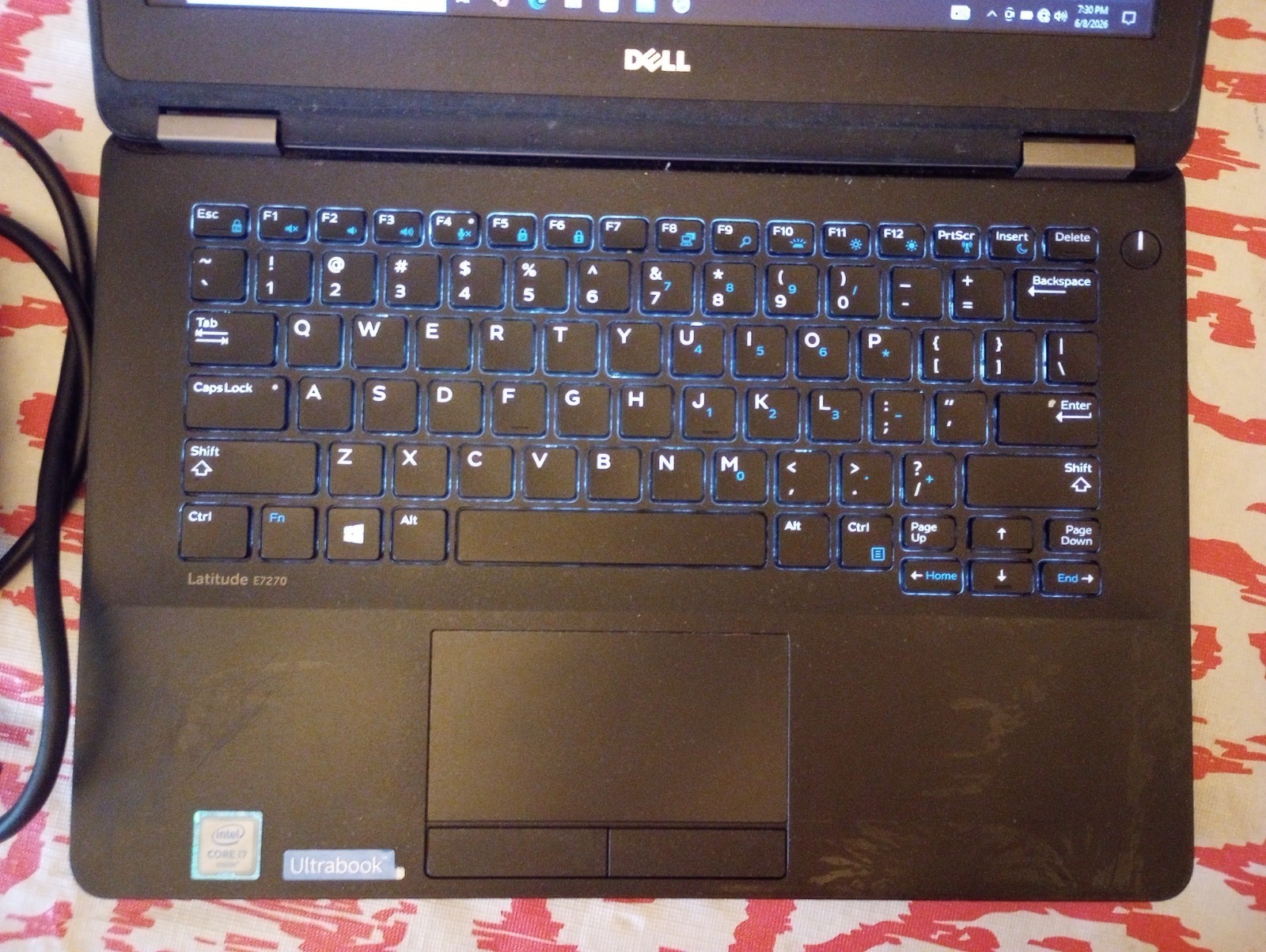 Working! Dell Latitude E7270 12.5” i7-6600U 16GB SSD 128GB AC Adaptor Free Ship
