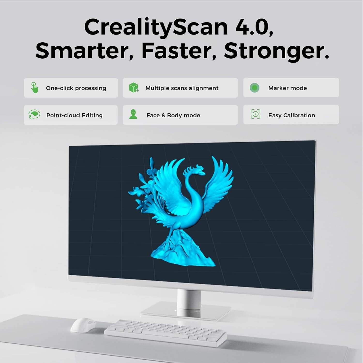 Creality CR-Scan Otter Lite 3D Scanner 24-Bit Full-Color Scans for Win/Mac/iOS/A