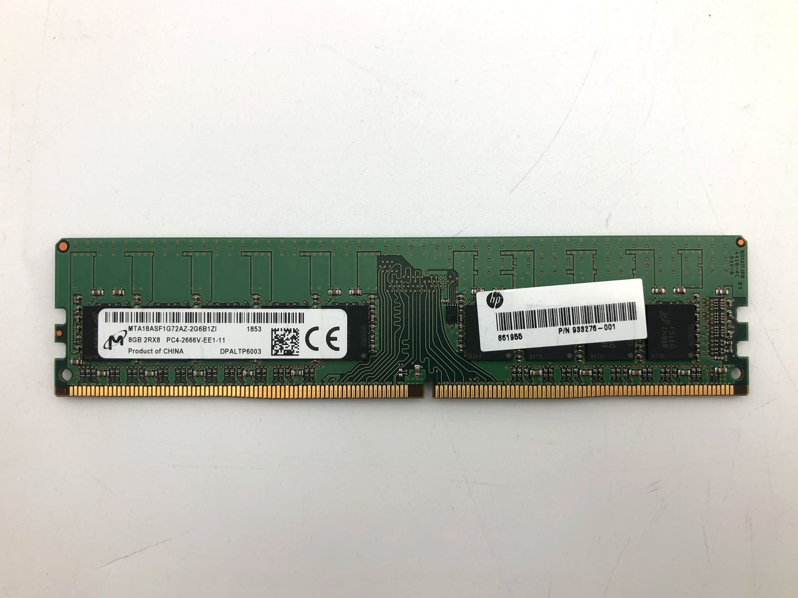Micron Technology 8GB PC4-21300 DDR4-2666 2Rx8 ECC UDIMM RAM MTA18ASF1G72AZ-2G6B
