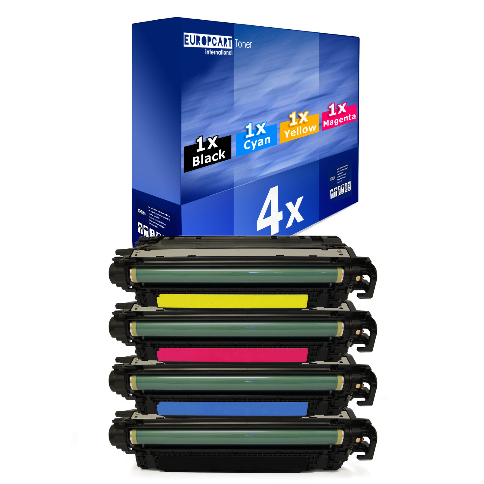 4X Europcart Toner Alternative For HP CE340A CE341A CE342A CE343A CE340A-43A