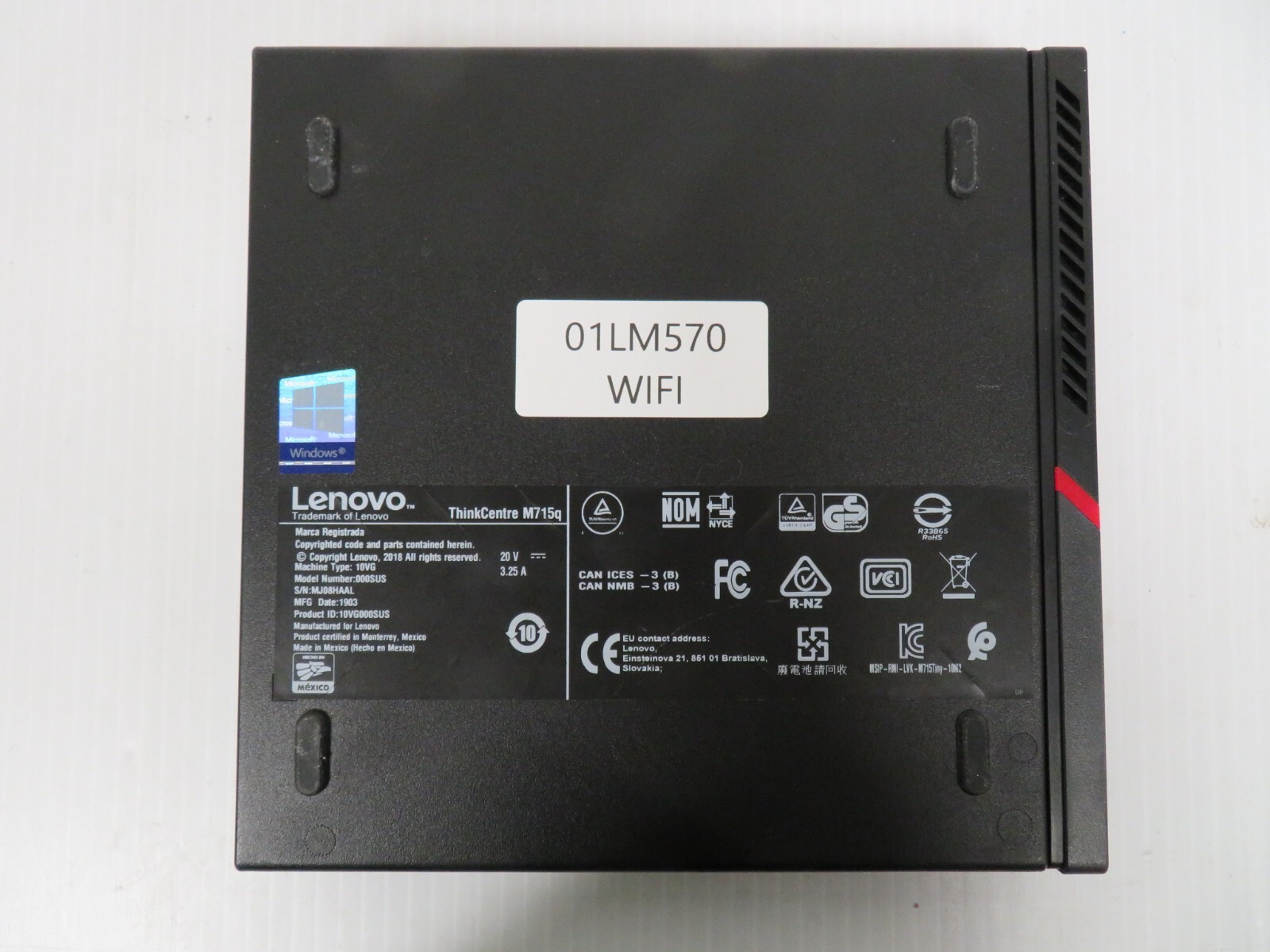 Lenovo ThinkCentre M715Q AMD Mini Desktop Motherboard 5B20U53961 01LM570 w/WIFI