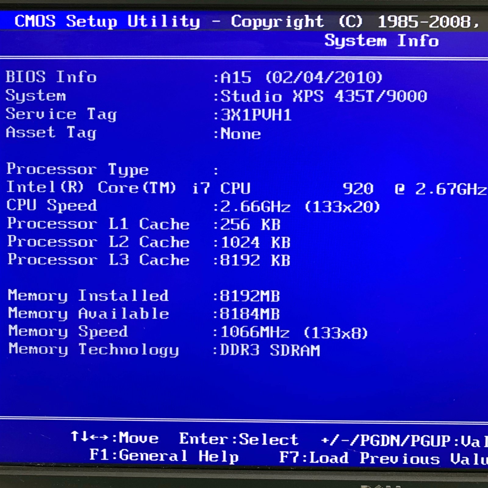 Dell Studio XPS 435T 9000 Intel Core i7-920 2.67GHz 8GB AMD Radeon HD 7570 No HD