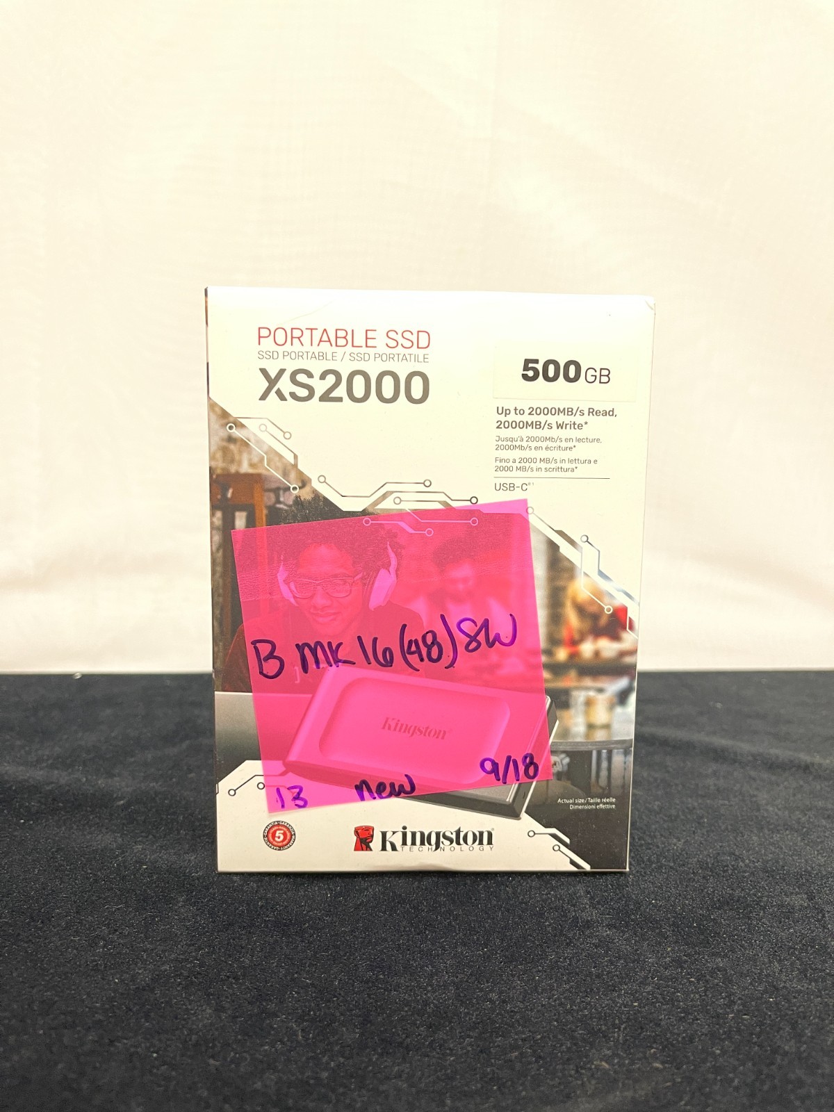 Kingston XS2000 Read/Write 500GB Storage Pocket-Sized External Portable SSD