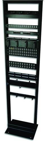 7ft Open Frame 19″ 45U 2-Post Black IT Network Server Relay Rack 900lbs Capacity