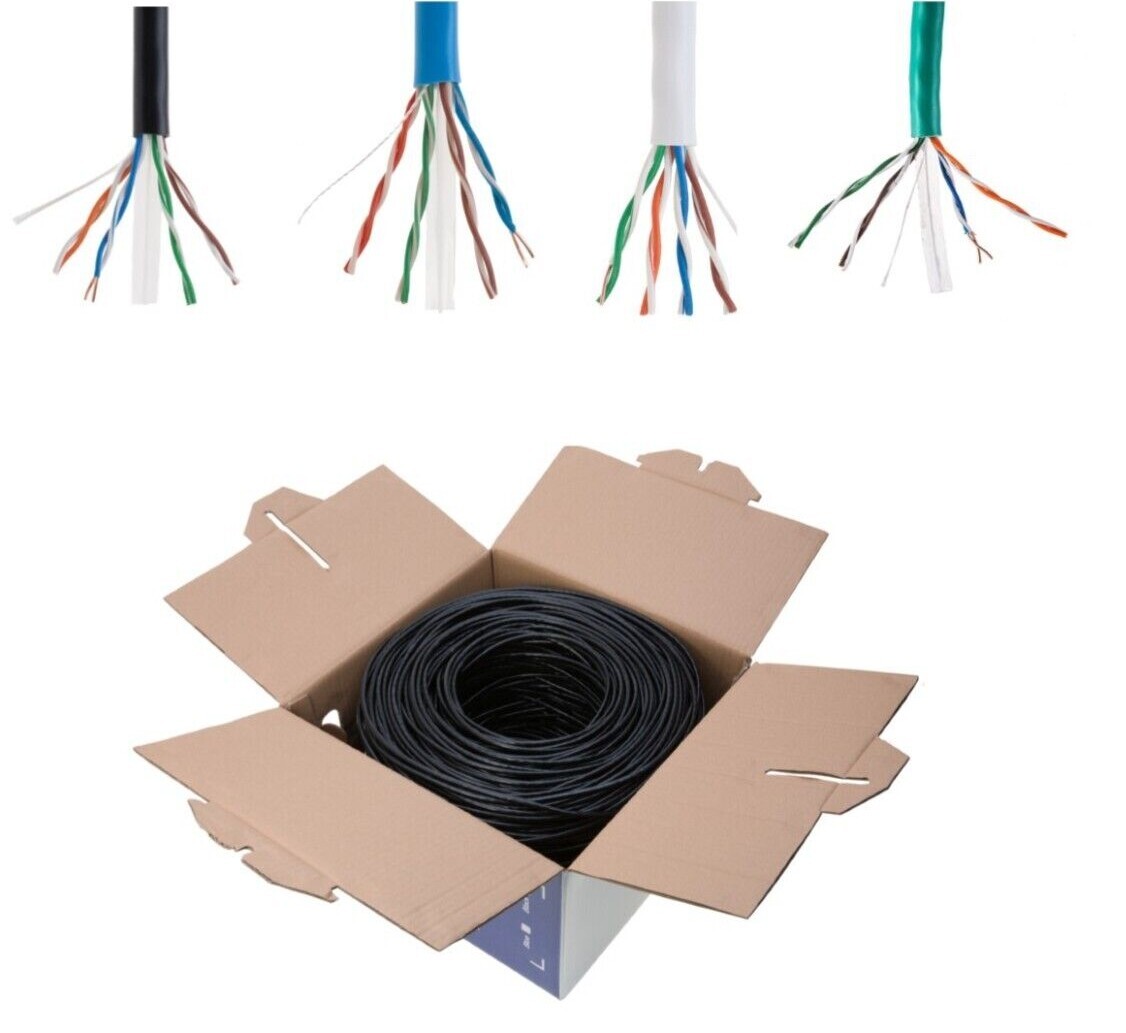 1000ft Cat5 PLENUM Cable CMP Ethernet Network Wire CCA UTP Lan 24AWG