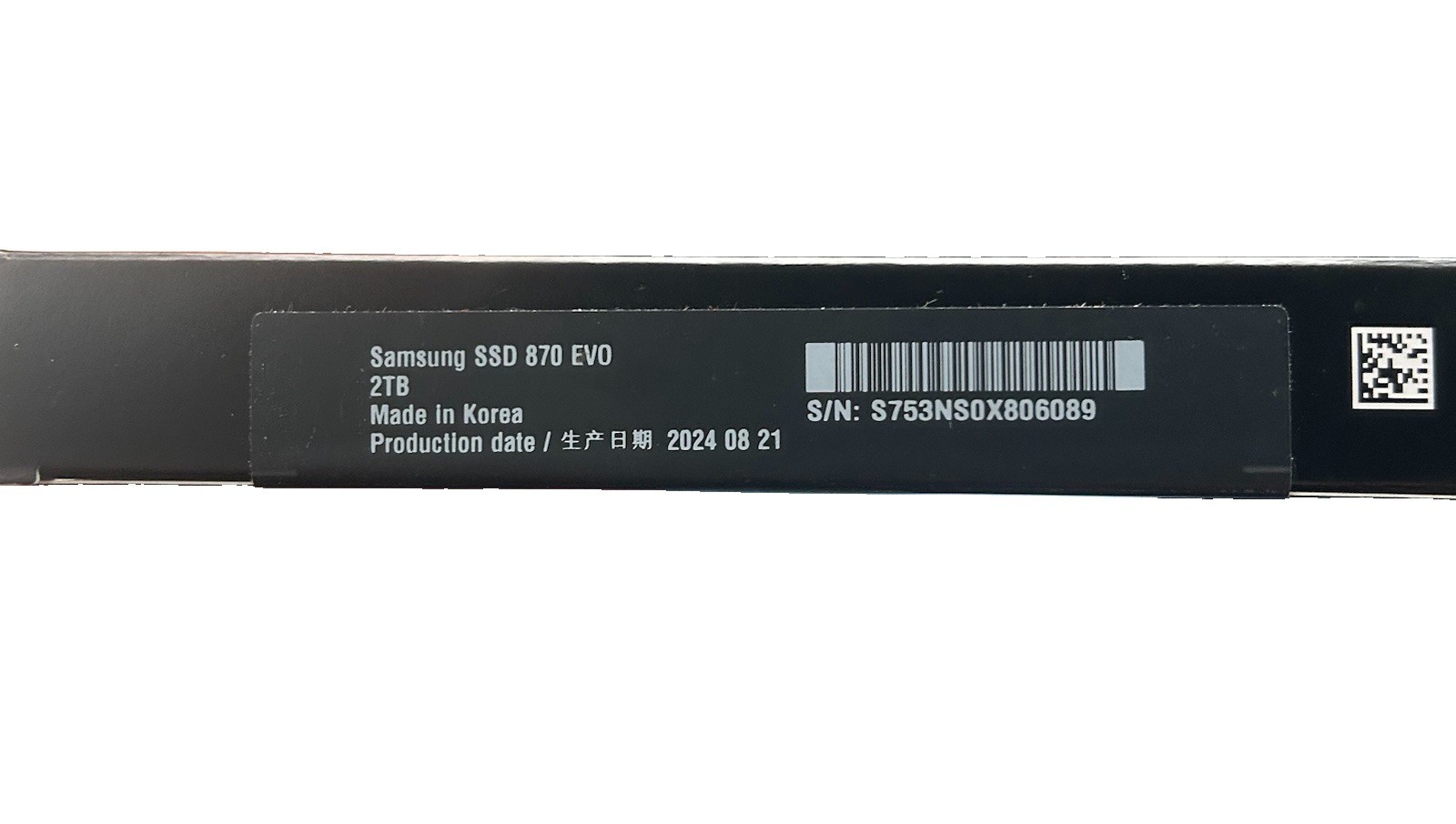 Samsung 870 EVO 2TB SATA 2.5in Internal SSD Black 560MB/s Read 530MB/s