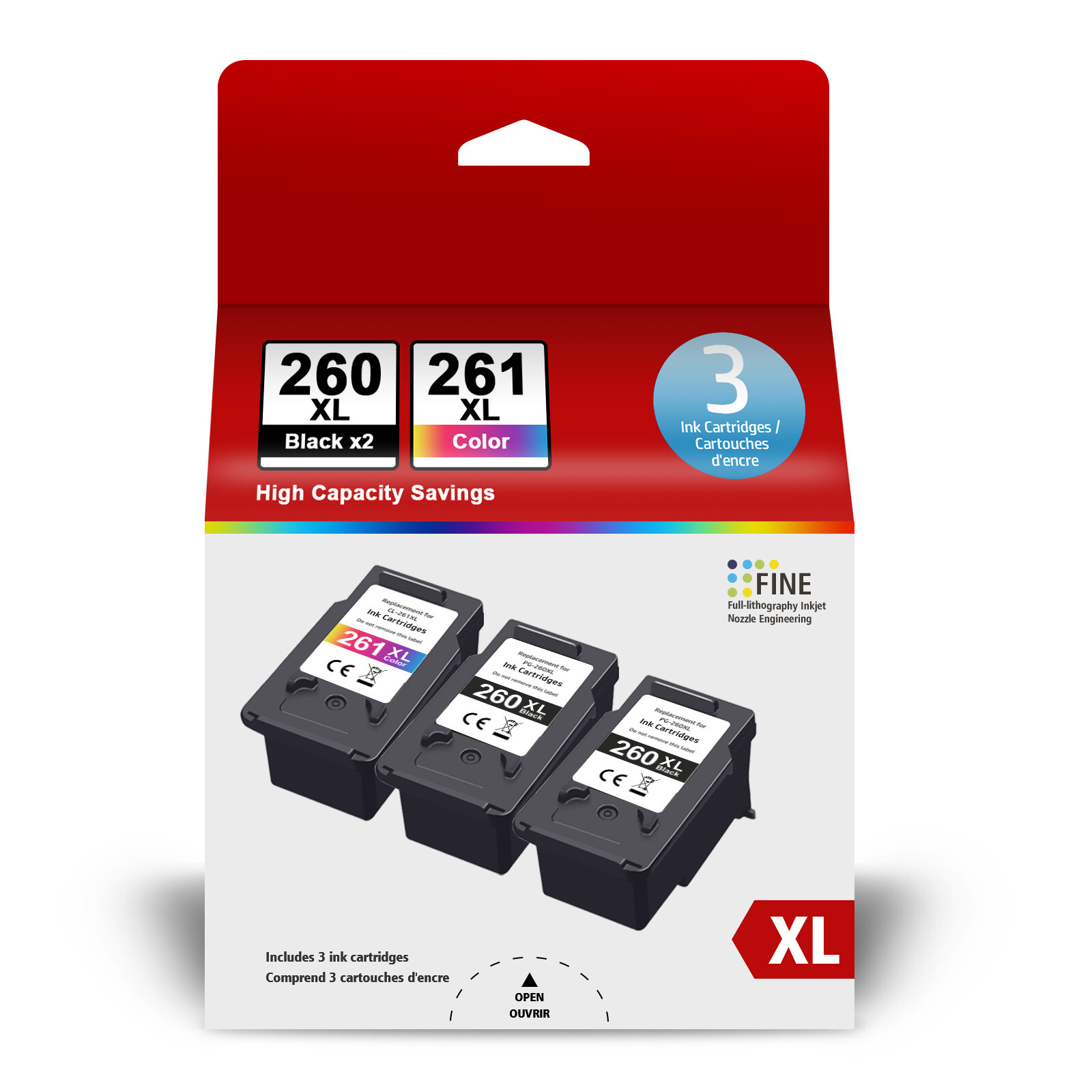 PG-260 XL CL-261 XL Ink Cartridge Replaces for Canon PIXMA TS5320 TS6420 TR7020