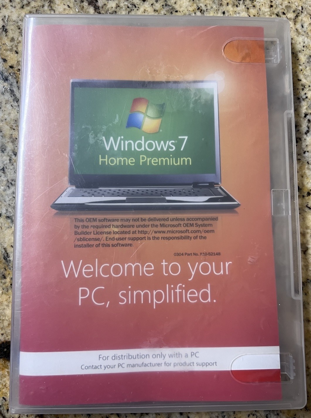 Microsoft Windows 7 Home Premium SP1 32-bit Software OEM DVD w Product Key.
