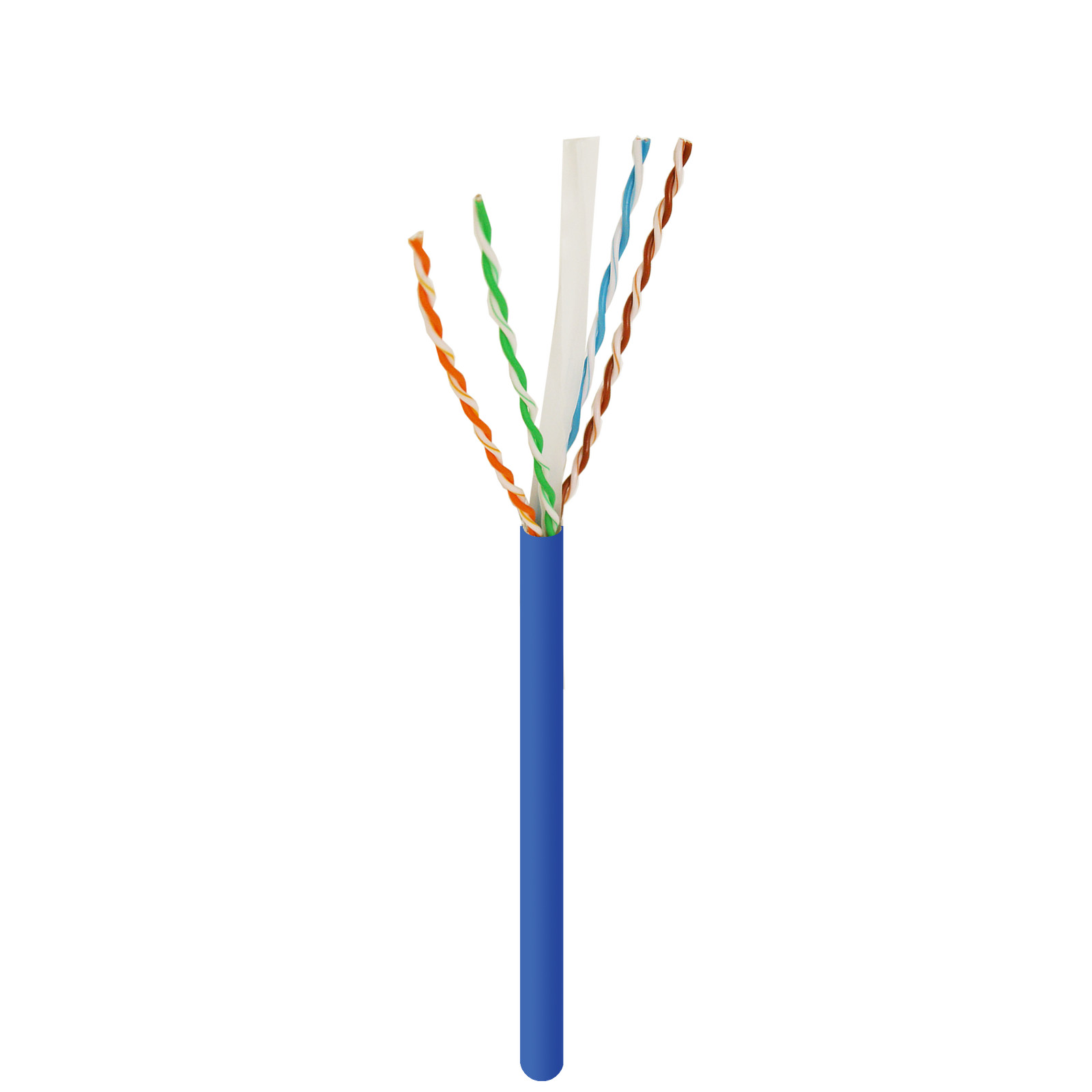 Cat6 UTP Bulk Ethernet Network Cable 23AWG 550Mhz Pure Copper Riser Blue 1000ft