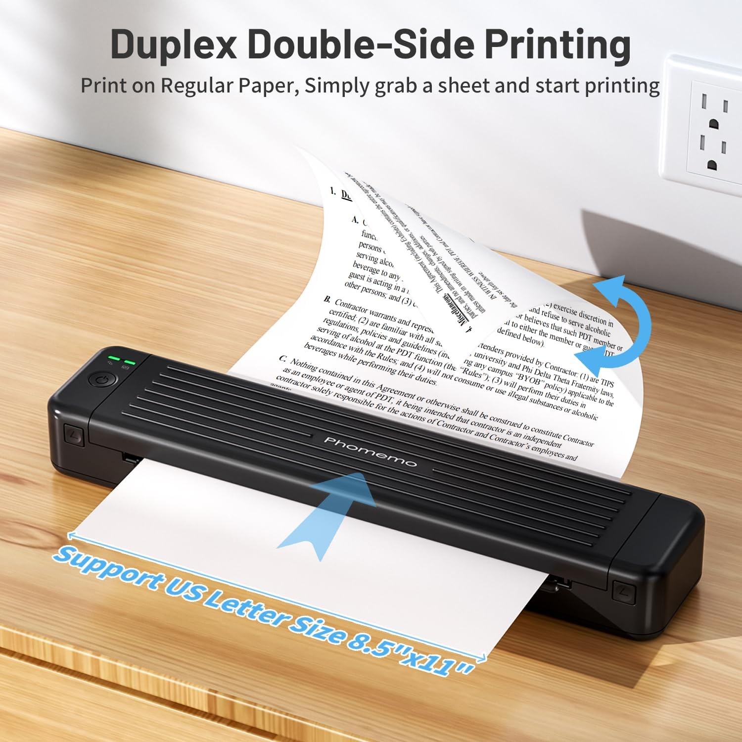 Phomemo P831 Wireless Portable A4 Bluetooth Printer For 8.5” x 11” US Letter