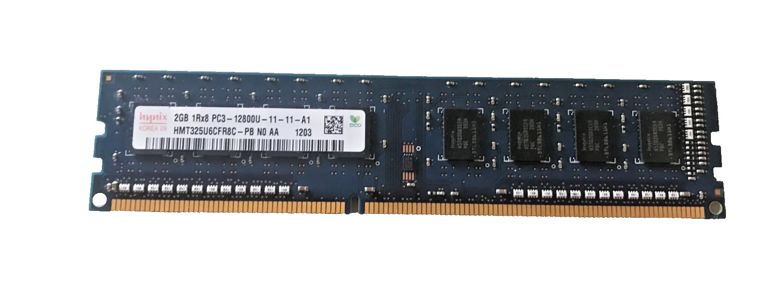 Hynix 2GB DDR3 RAM PC3-12800U 1600MHz non-ECC Unbuffered CL11 HMT325U6CFR8C-PB
