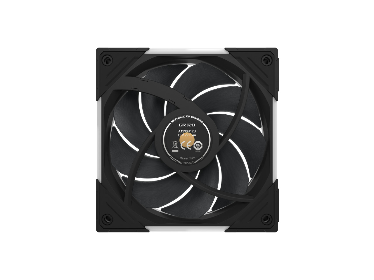 ASUS ROG Eurux GR120 ARGB PWM Fan Single Pack 120mm PWM Fan, 2600RPM, Patented D