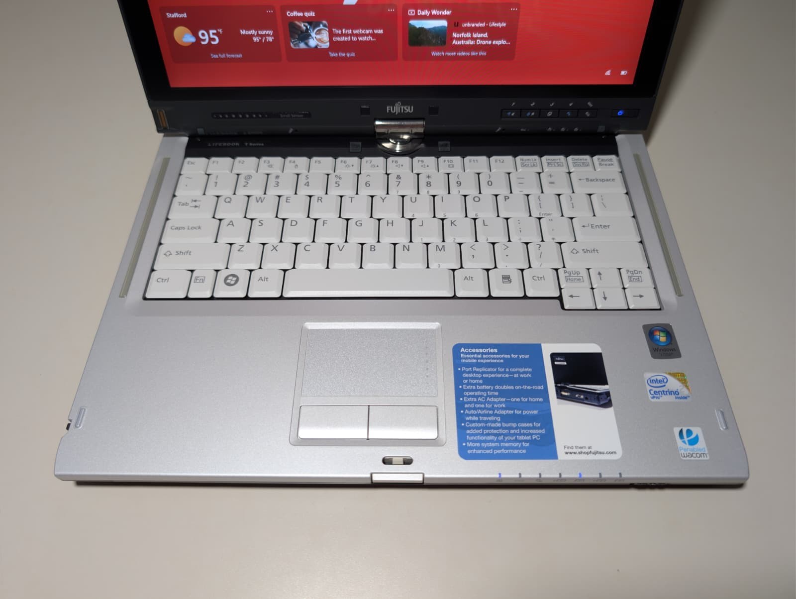 Fujitsu LifeBook T5010 2-in-1 | C2D P8600 8GB RAM 180GB SSD | Win 10 Pro RARE