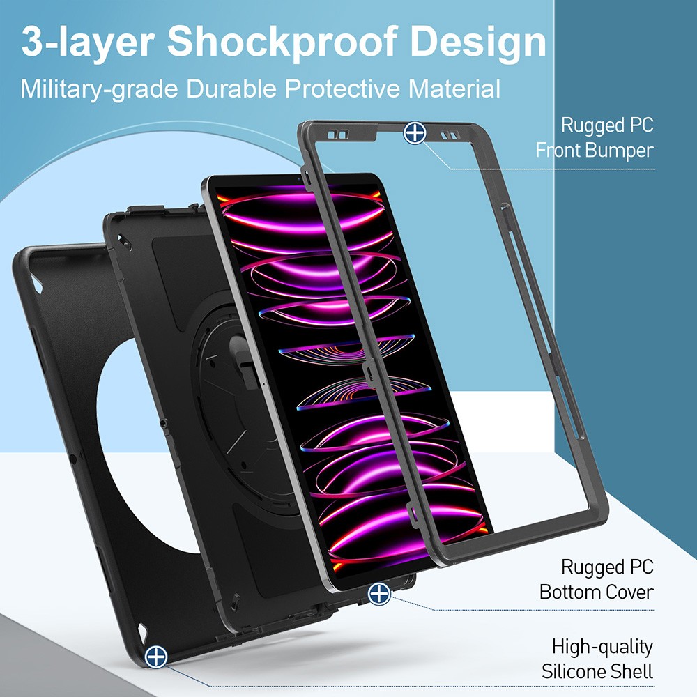 Shockproof Case for iPad Air 13 inch M4 2026 / M3 2025 /M2 2024 Heavy Duty Cover