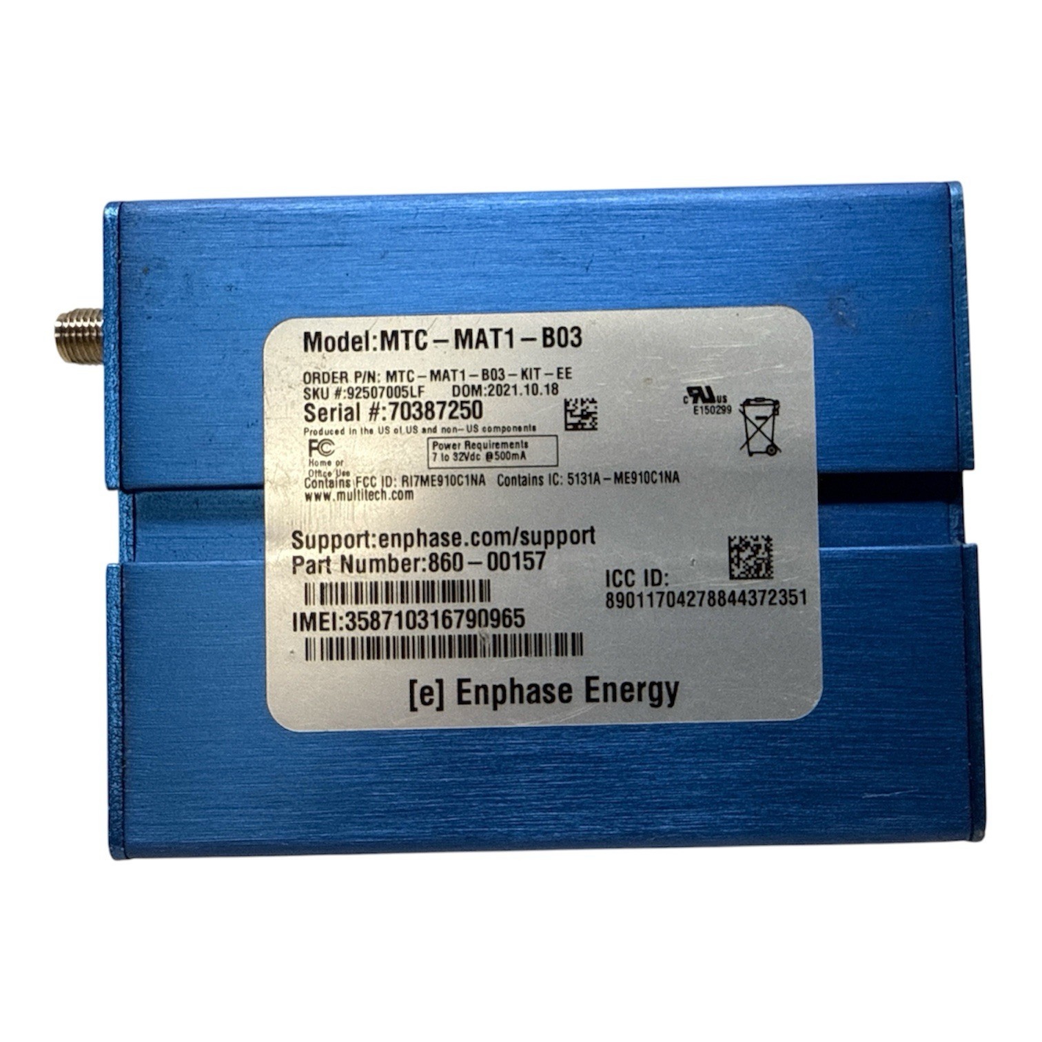 MultiTech MTC-MAT1-B03 MultiConnect Modem USA/Canada 4G/LTE CAT M1
