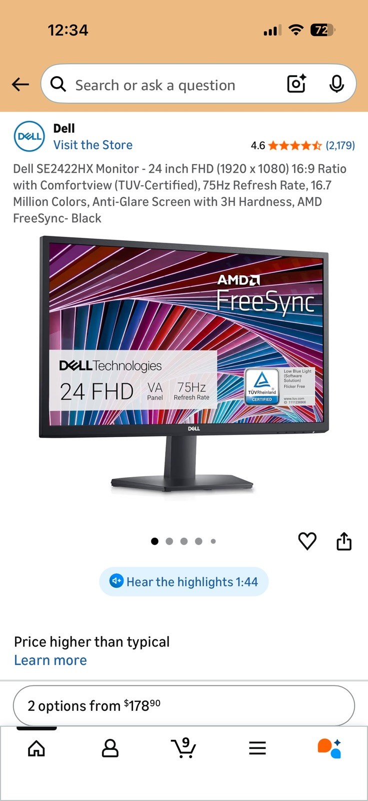 Dell SE2422H 24″ FHD VA LED Monitor