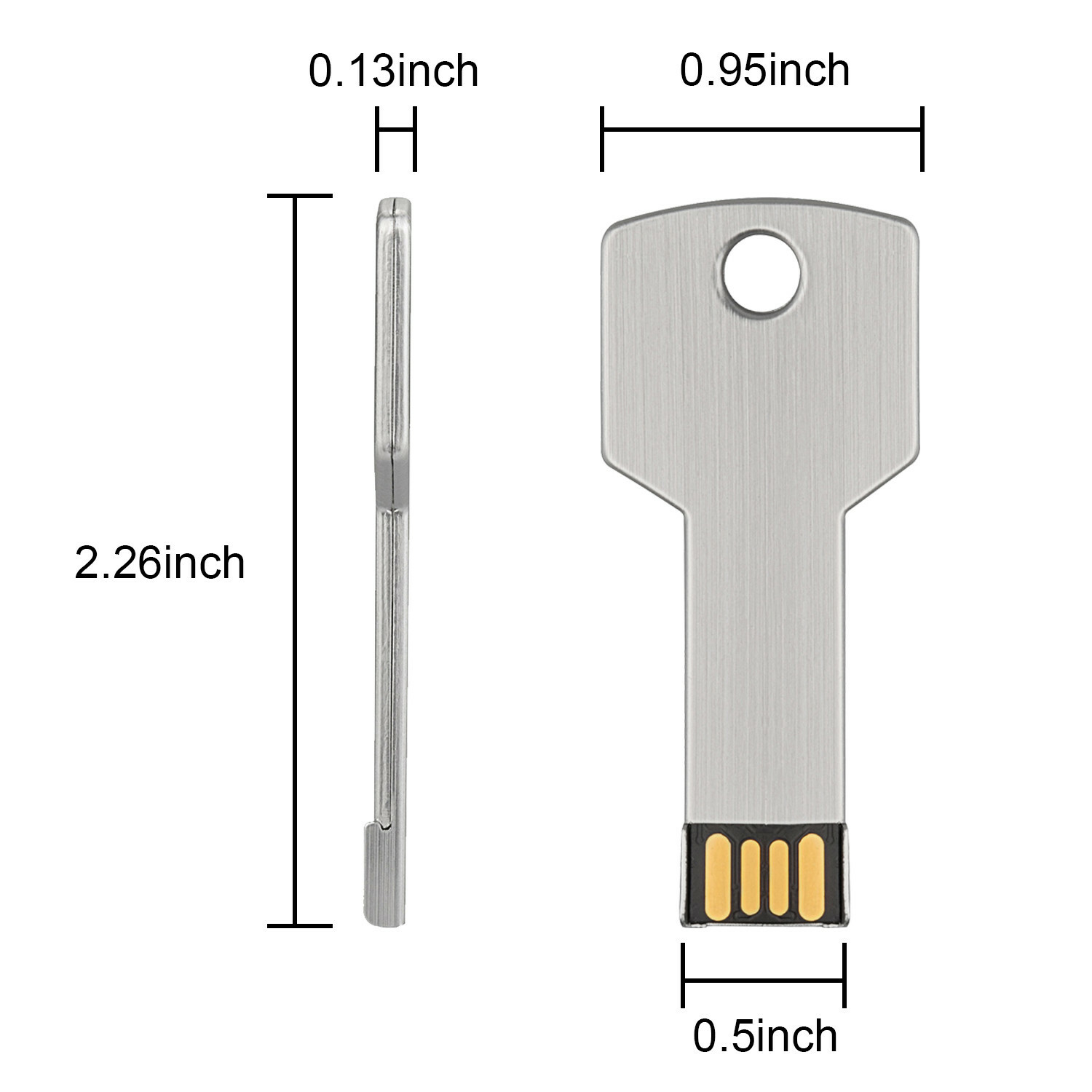 Wholesale USB 2.0 5/10/ 100PCS 2GB 4GB 8GB 16GB 32GB 64GB Metal USB Flash Drive
