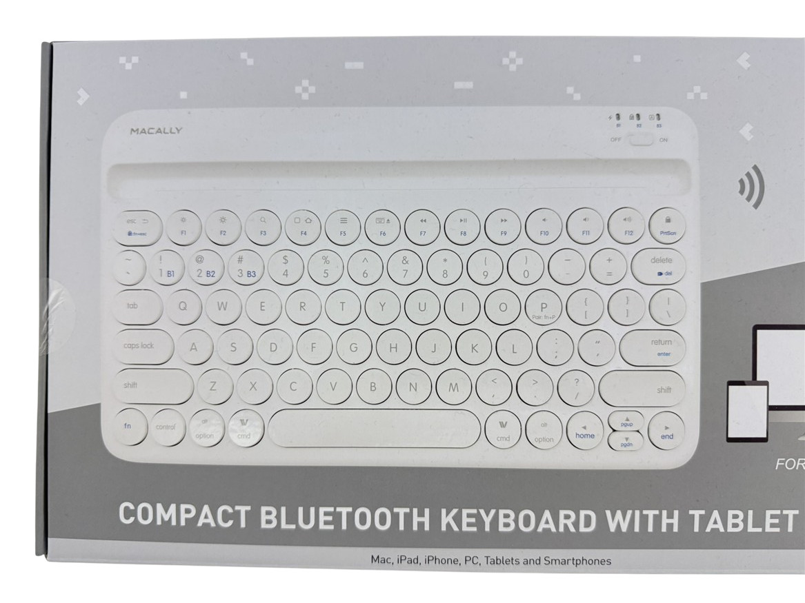 MaCally NEW Universal Bluetooth Wireless Compact Keyboard PC Mac iPhone iPad +