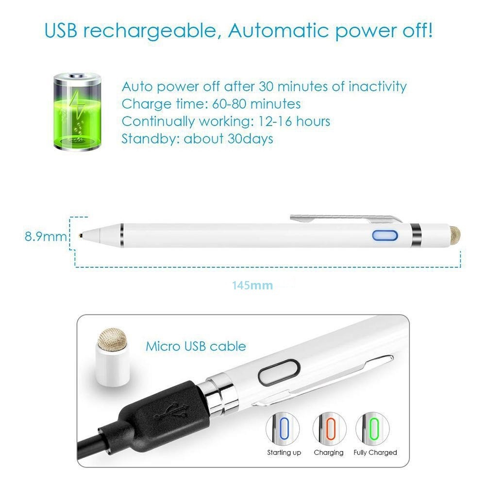 Universal Fine Point Stylus for iPad,iPhone,iOS/Android Phone and Other Tablets