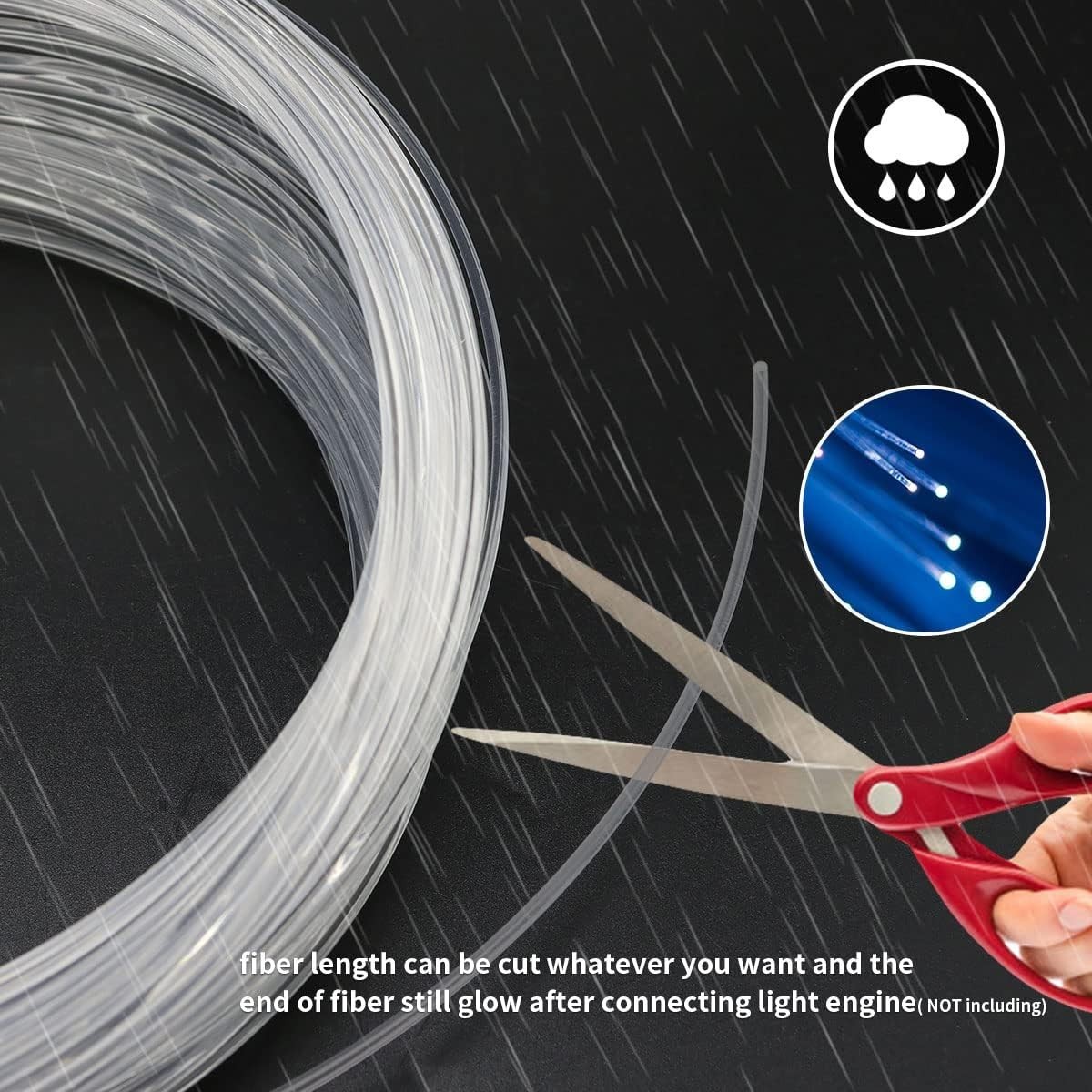 Flexible 0.04in PMMA Fiber Optic Cable – Ideal for Star Ceiling Magical Effects