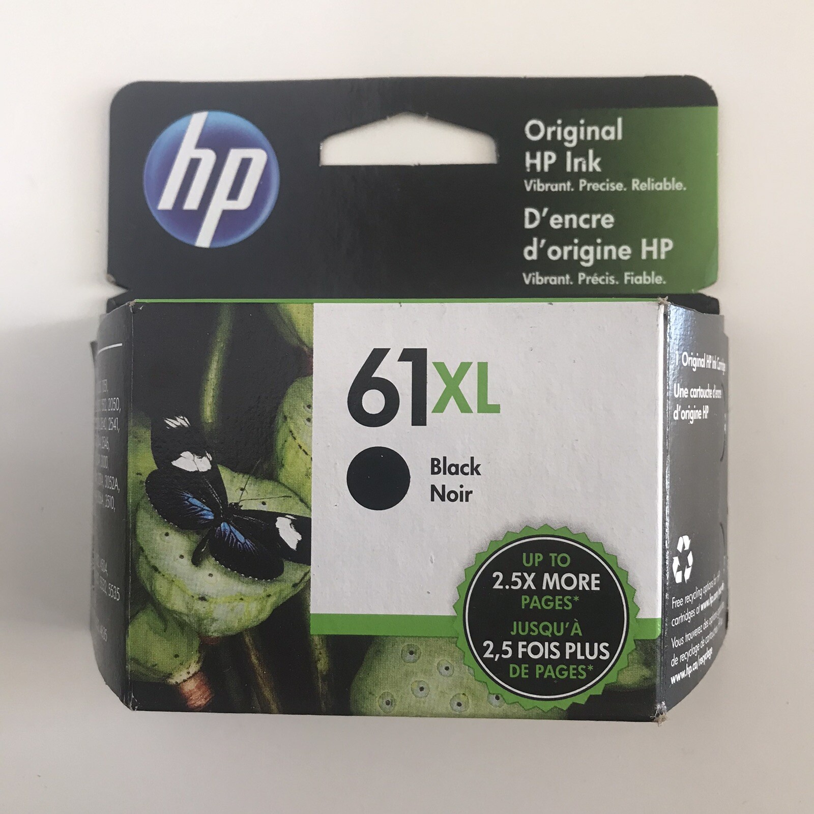 10/2020 Genuine HP 61XL Black Ink Cartridge Opened Box CH563WN High Yield OEM