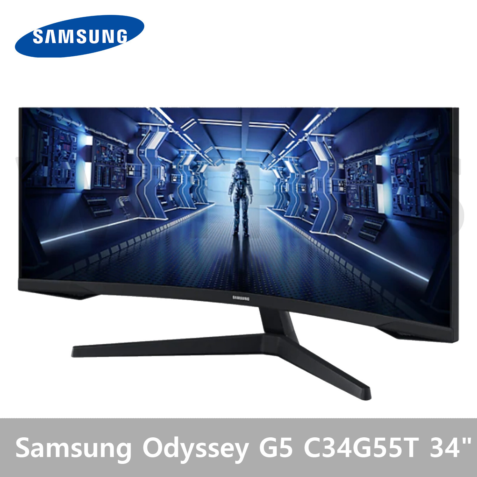SAMSUNG Odyssey G5 C34G55T 34″ 1000R Curved Gaming Monitor Ultra QHD 165Hz 1ms