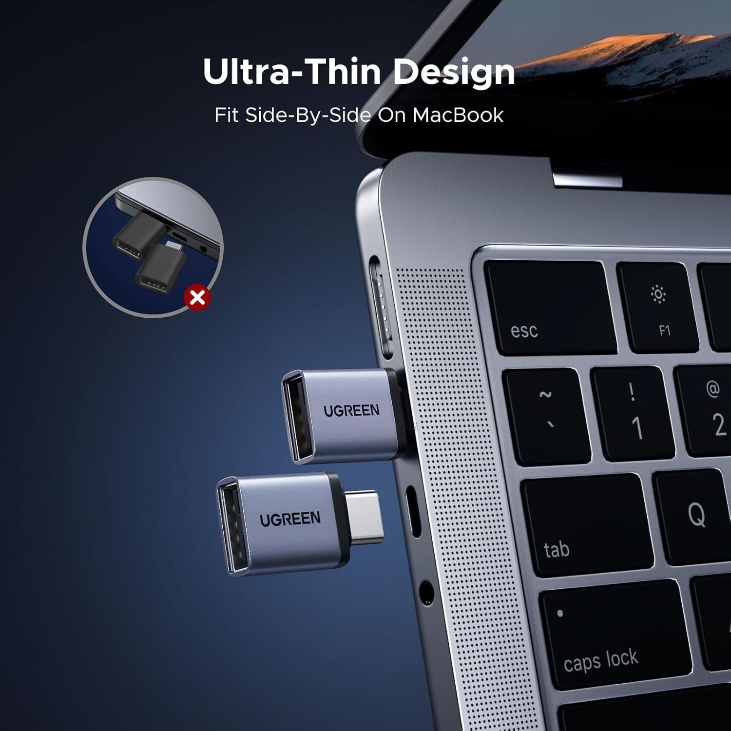 4 Pack USB C to USB Adapter with 10Gbps Speed, Compatible with iPhone & Mac