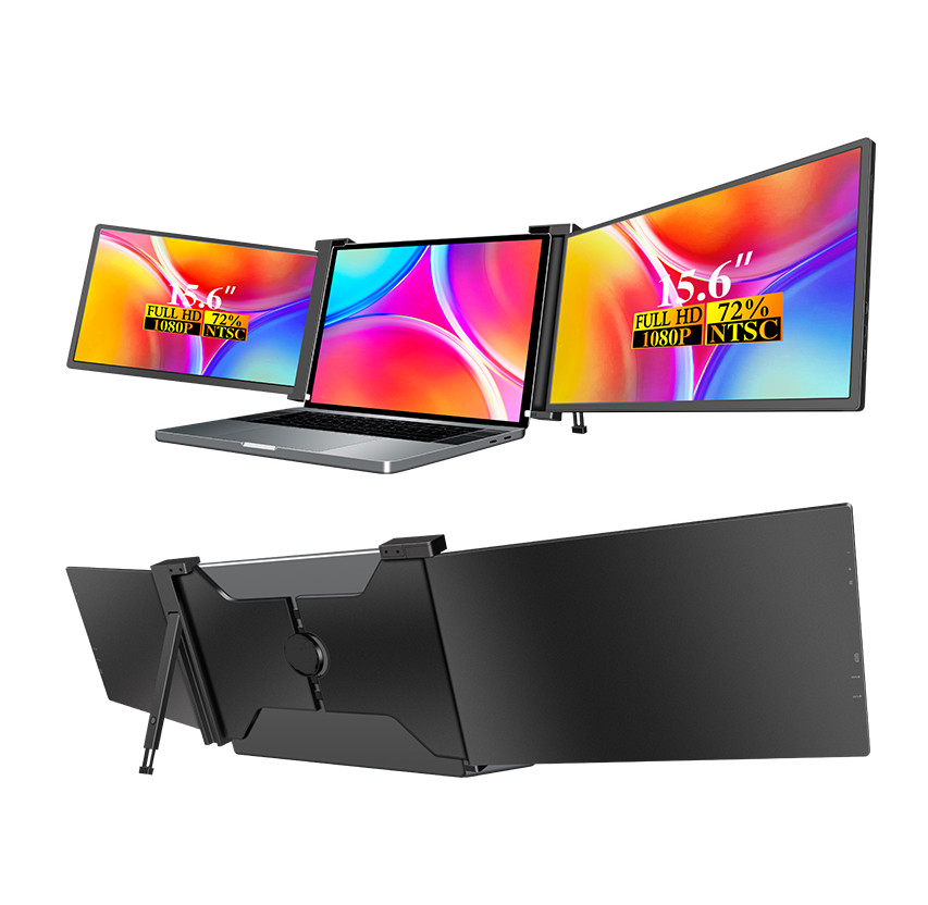 Plug And Play Portable Dual Monitor For Laptop Triple Screen Extender Monitor