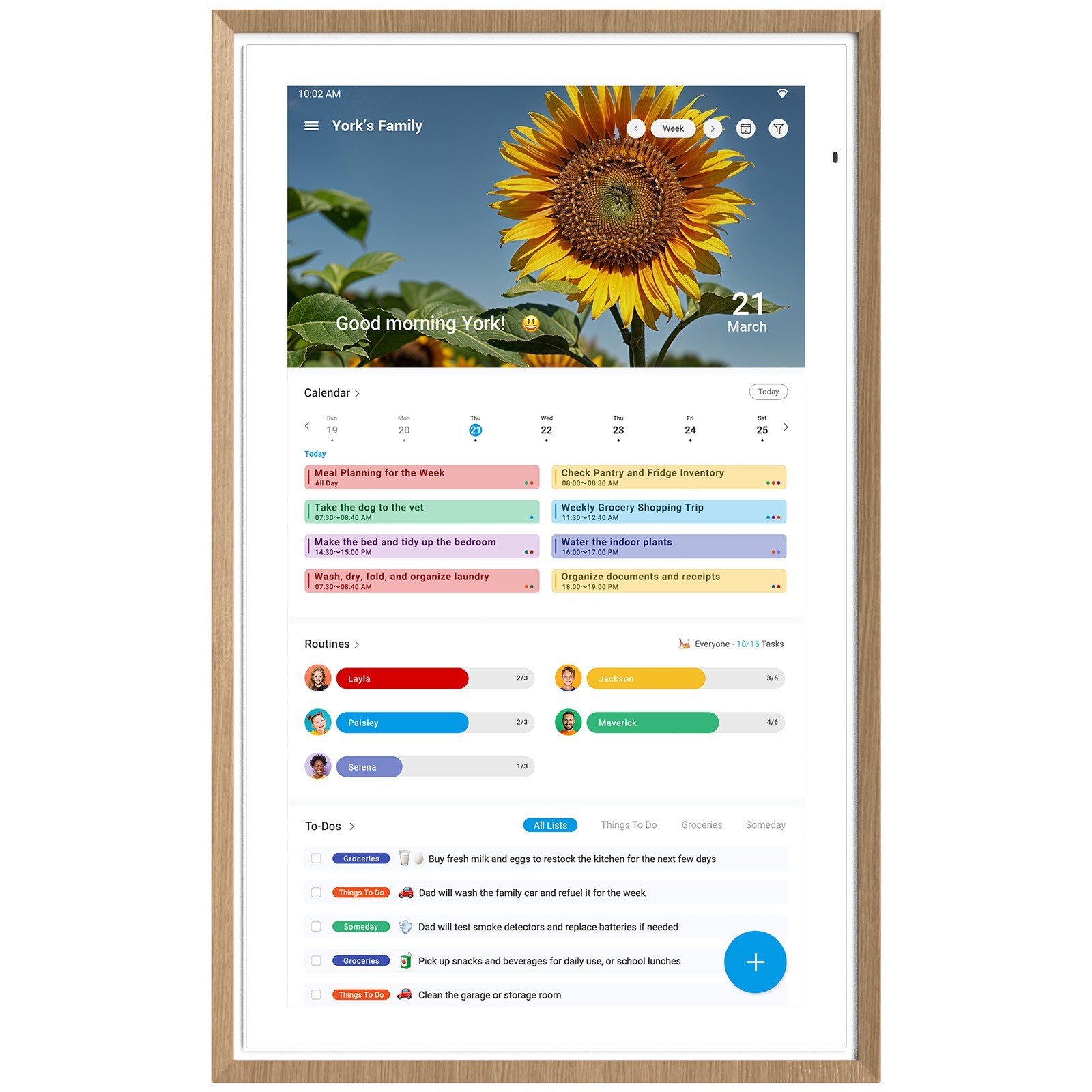 ApoloSign 15.6 inch Digital Calendar Smart Family Wall Planner(Factory Restored)