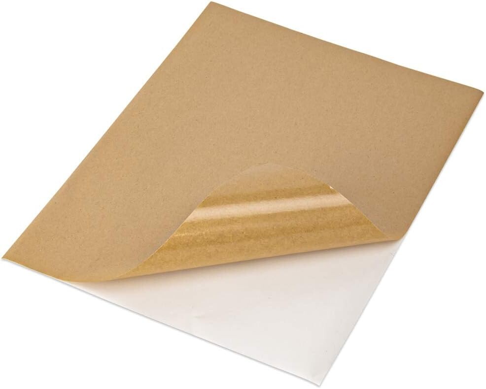 1000 Full Sheet Kraft Paper Sticker Paper, Printable Brown Labels, 8.5″ x 11″