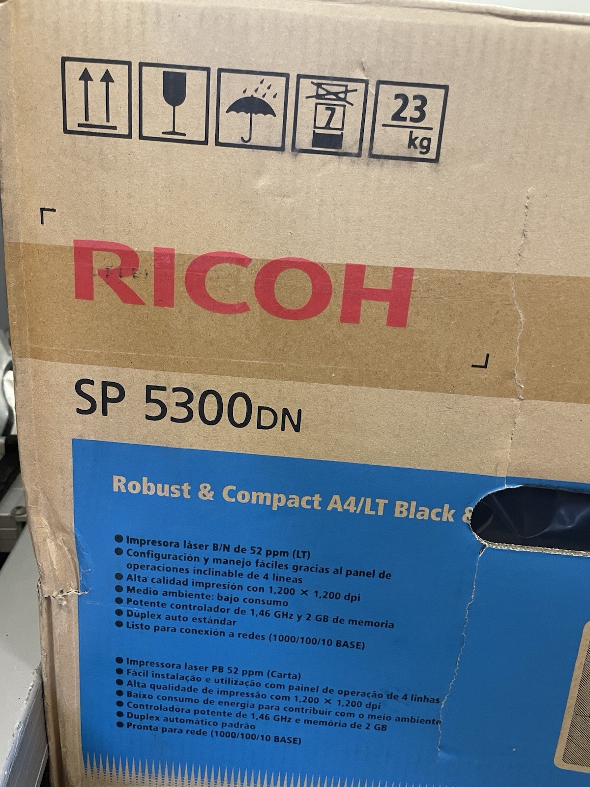 New Ricoh 407815 SP 5300DN Monochrome LED Printer 52ppm