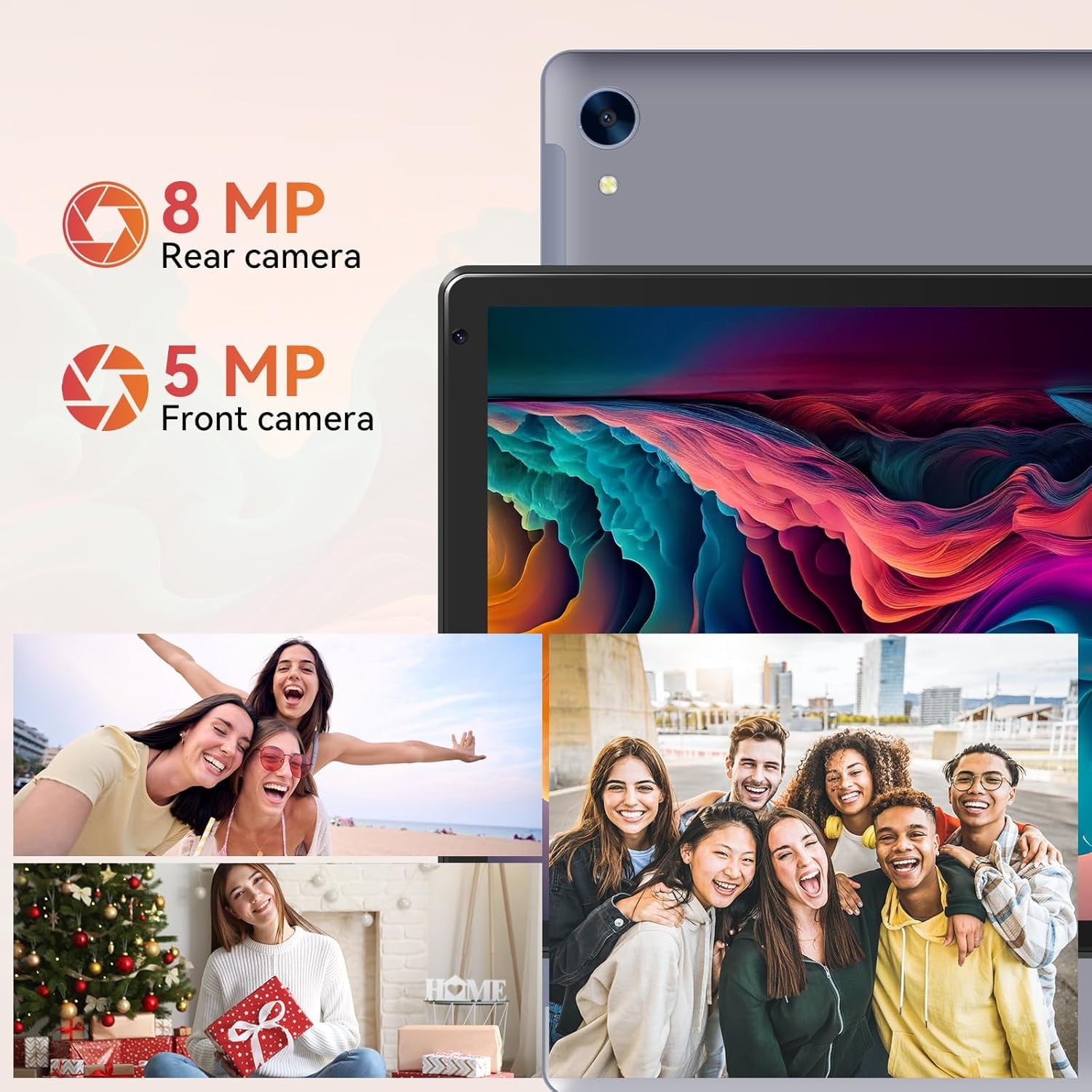 10.1″ WIFI Tablet Android 14 HD 10GB RAM 128GB Tablet Pad Octa-Core Dual Camera!