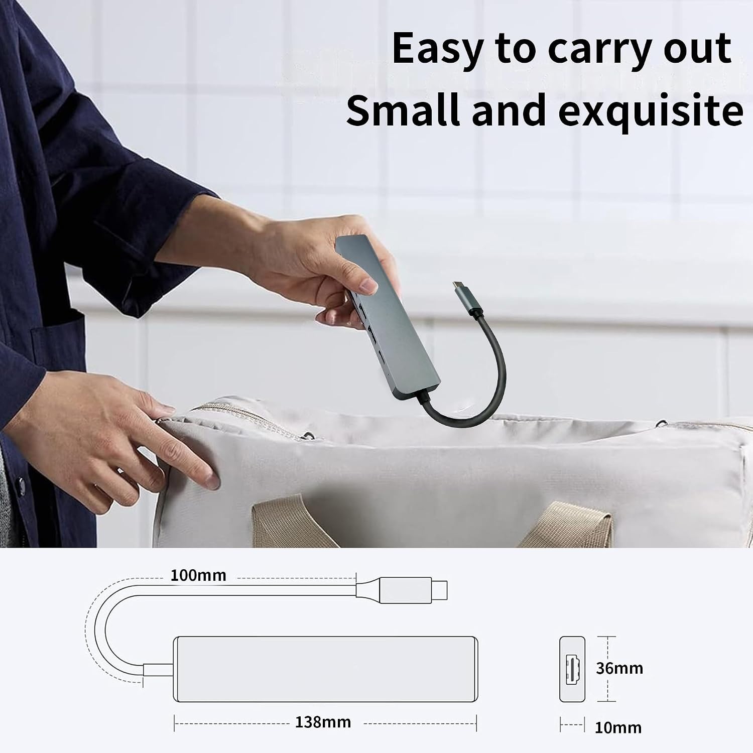 7-in-1 USB C Hub with 4K Output & 100W PD Charging for Ultimate Convenience