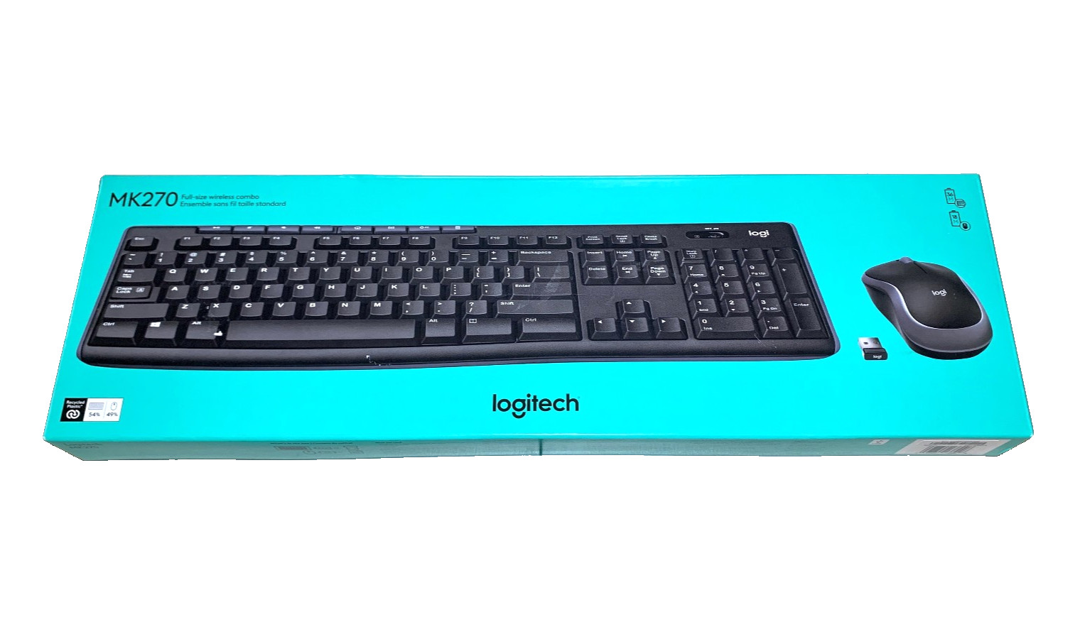 LOGITECH MK270 Full-Size Wireless KEYBOARD & MOUSE Combo, 2023 Factory SEALED
