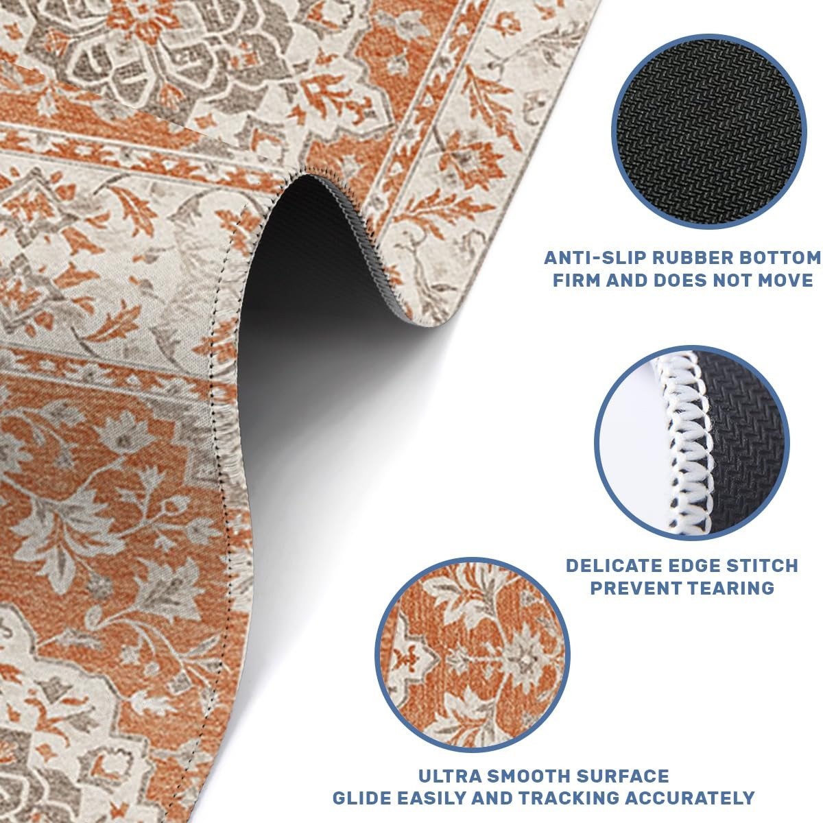 Rustic Carpet Desk Mat Gaming Mouse Pad Classic One Size,